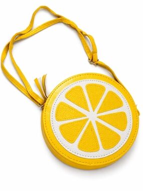 Lemon Slice Crossbody Bag Yellow Citrus Novelty Purse Kawaii Y2K Statement